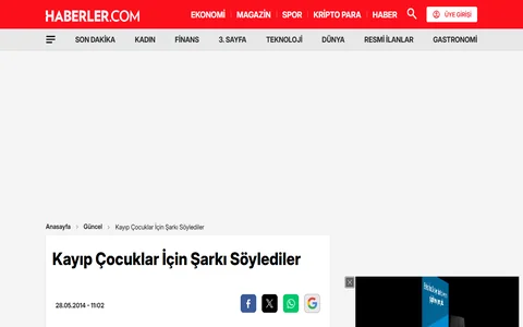 Haberler.com: Çocuğun Düşü — kayıp çocuklar için klip