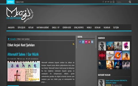 Müzik Ekspres: Kent Şarkıları — tüm haberler