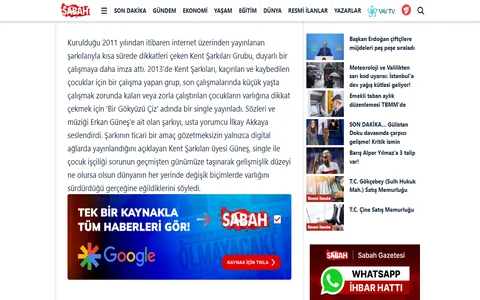 Sabah: Çocuk işçiler için Bir Gökyüzü Çiz